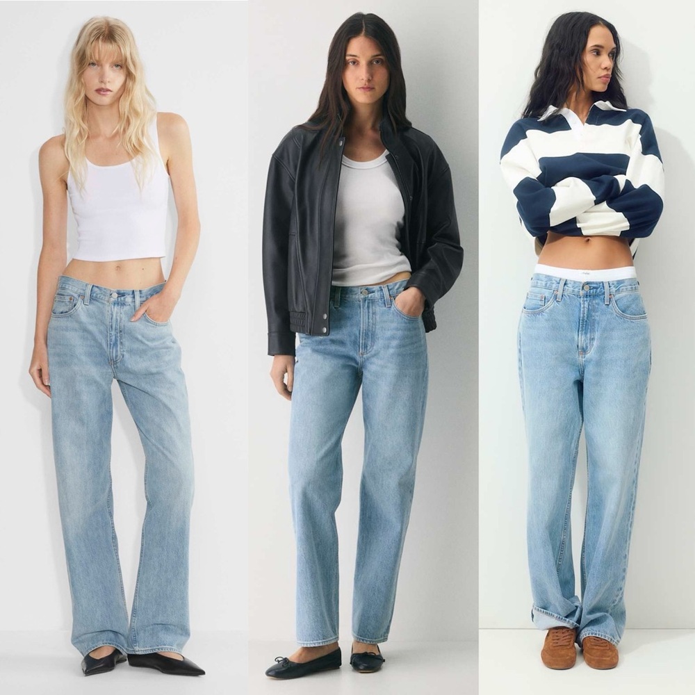 Aritzia Denim Forum The '90s Iggy Lo-Rise Baggy Jean 7 Yrs Bleu Taboo Size 25